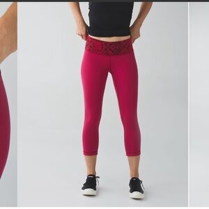 Lululemon wunder under crop REVERSIBLE